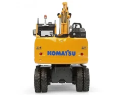Komatsu PW148-11 Wheel Loader Yellow with Standard and Clamshell Buckets 1/50 Diecast Model by Universal Hobbies