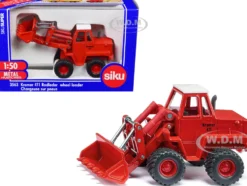 Kramer 411 Wheel Loader Red with White Top 1/50 Diecast Model Siku SK3563