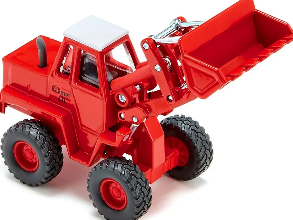 Kramer 411 Wheel Loader Red with White Top 1/50 Diecast Model Siku SK3563