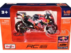 KTM RC16 Motorcycle #33 Brad Binder MotoGP "Red Bull KTM Factory Racing" 1/18 Diecast Model by Maisto