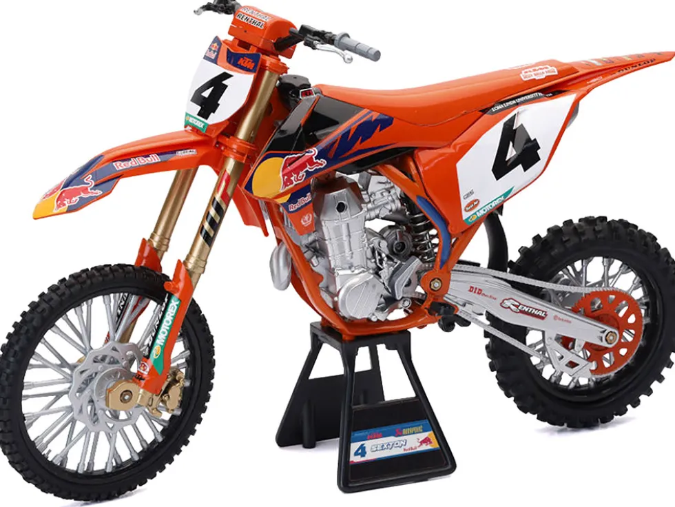 KTM 450 SX-F #4 Chase Sexton "Red Bull KTM Factory Racing" Supercross 1/6 Diecast Motorcycle Model by New Ray