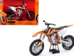 KTM 450 SX-F Dirt Bike Orange White Motorcycle Model 1/10 New Ray 57943