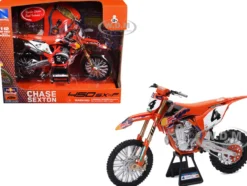 KTM 450 SX-F Motorcycle #4 Chase Sexton "Red Bull KTM Factory Racing" 1/12 Diecast Model by New Ray