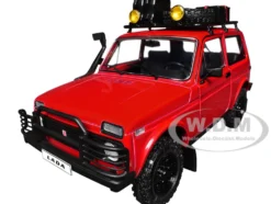 1980 Lada Niva Red with Roof Rack and Accessories 1/18 Diecast Model Car by Solido