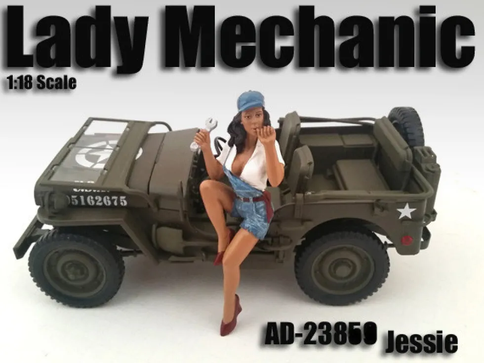 Lady Mechanic Jessie Figure For 1:18 Scale Models American Diorama 23860