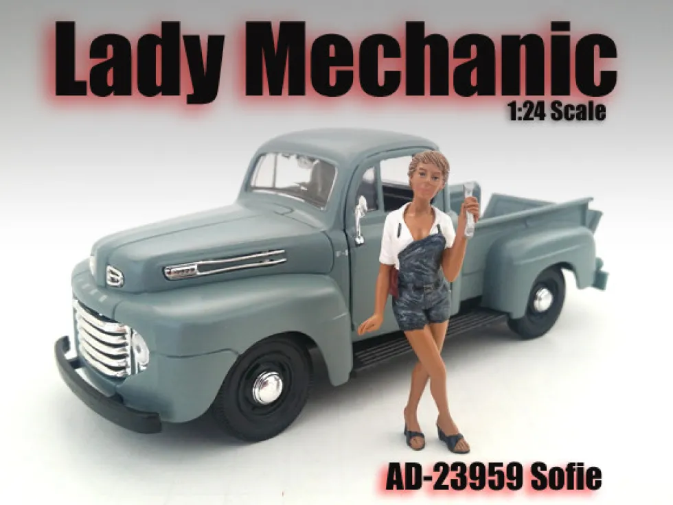 Lady Mechanic Sofie Figure For 1:24 Scale Models American Diorama 23959