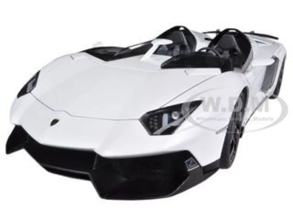 Lamborghini Aventador J White 1/18 Diecast Car Model AutoArt 74674