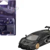 Lamborghini Aventador "LB-Works" Matt Black with Carbon Hood Limited Edition 1/64 Diecast Model Car by Mini GT
