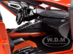 2012 Lamborghini Aventador LP700-4 Orange 1/18 Diecast Model Car Bburago 11033
