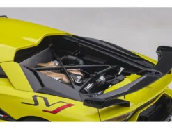 Lamborghini Aventador SVJ Giallo Tenerife Pearl Yellow 1/18 Model Car Autoart 79175