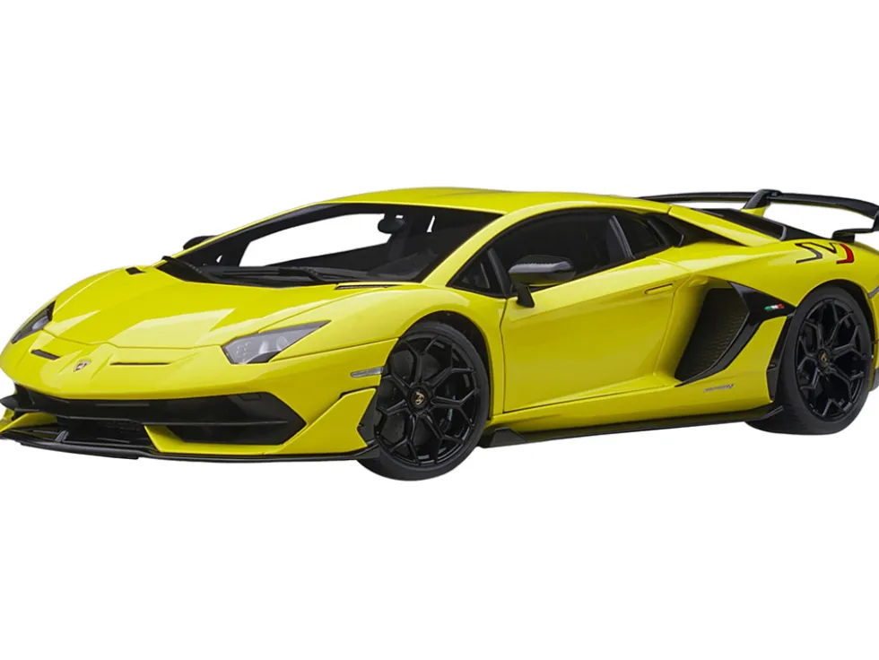 Lamborghini Aventador SVJ Giallo Tenerife Pearl Yellow 1/18 Model Car Autoart 79175
