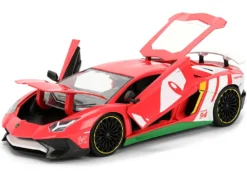 Lamborghini Aventador SV Red with Graphics and Knuckles Diecast Figure
