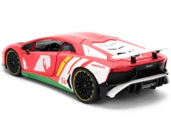 Lamborghini Aventador SV Red with Graphics and Knuckles Diecast Figure