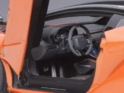 Lamborghini Centenario Arancio Argos Pearl Orange Carbon Top 1/18 Model Car Autoart 79201