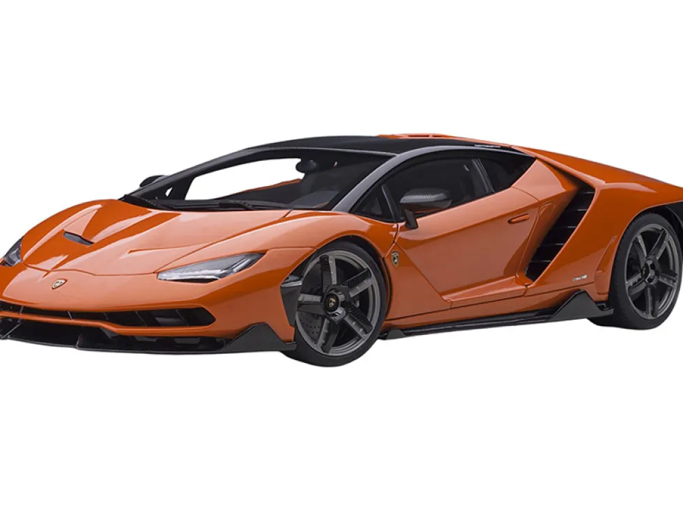 Lamborghini Centenario Arancio Argos Pearl Orange Carbon Top 1/18 Model Car Autoart 79201