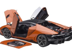 Lamborghini Centenario Arancio Argos Pearl Orange Carbon Top 1/18 Model Car Autoart 79201