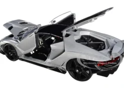 Lamborghini Centenario Gray Metallic Black Top Hyper-Spec Series 1/24 Diecast Model Car Jada 32277