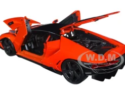 Lamborghini Centenario Orange with Matt Black Top Special Edition 1/18 Diecast Model Car Maisto 31386or