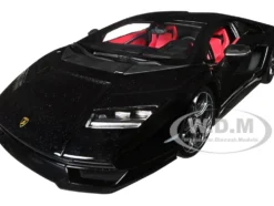 Lamborghini Countach LPI 800 4 Black with Red Interior Special Edition 1/18 Diecast Model Car Maisto 31459BK