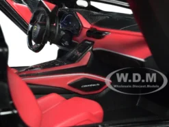 Lamborghini Countach LPI 800 4 Black with Red Interior Special Edition 1/18 Diecast Model Car Maisto 31459BK
