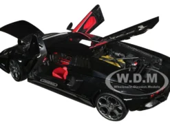 Lamborghini Countach LPI 800 4 Black with Red Interior Special Edition 1/18 Diecast Model Car Maisto 31459BK