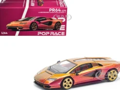 Lamborghini Countach LPI 800-4 Blu Hal Metallic 1/64 Diecast Model Car by Pop Race