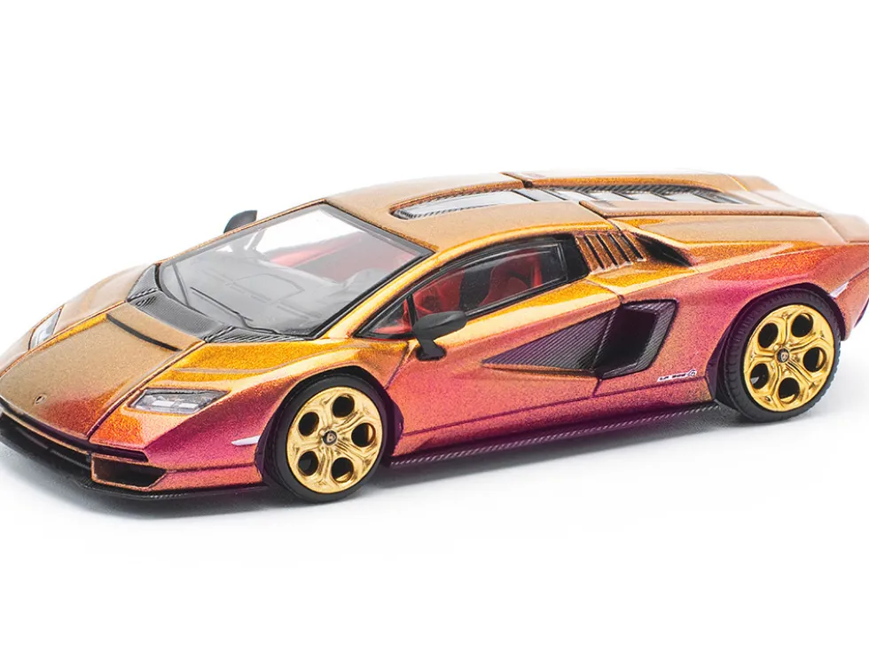 Lamborghini Countach LPI 800-4 Blu Hal Metallic 1/64 Diecast Model Car by Pop Race
