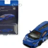 Lamborghini Countach LPI 800 4 Blue Hypercar League Collection 1/64 Diecast Model Car PosterCars H16B