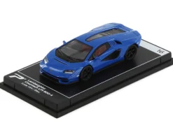Lamborghini Countach LPI 800 4 Blue Hypercar League Collection 1/64 Diecast Model Car PosterCars H16B