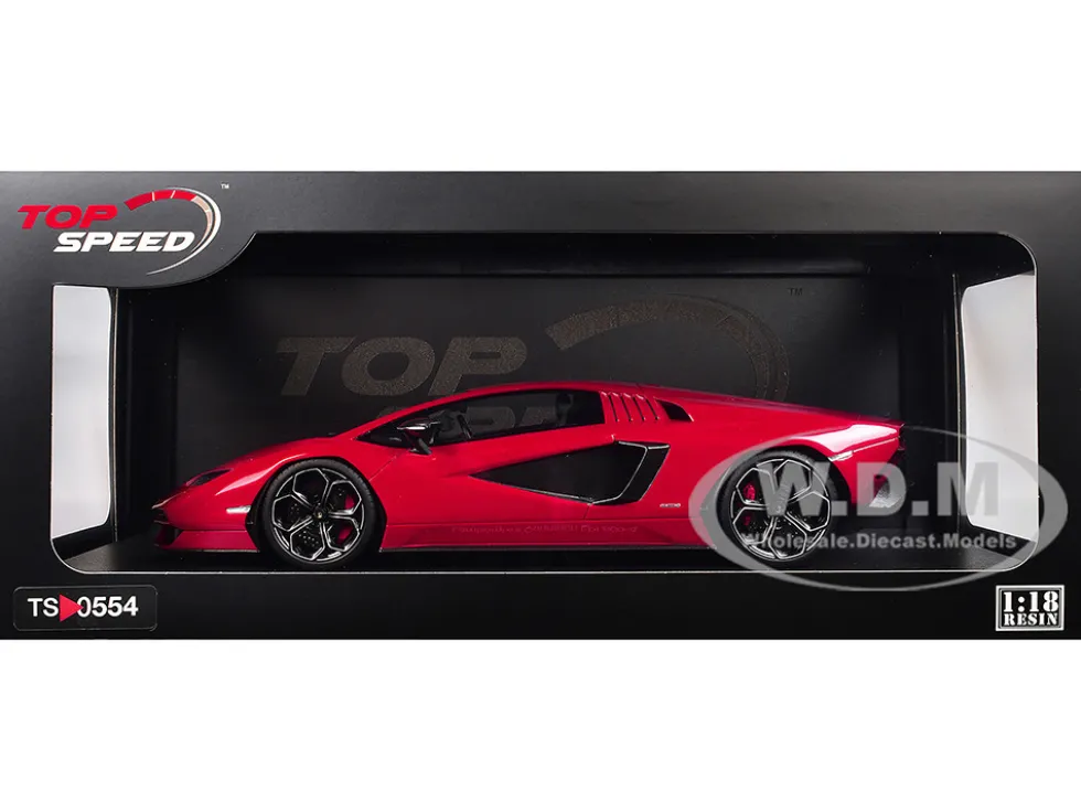 Lamborghini Countach LPI 800-4 Rosso Mars Red 1/18 Model Car by Top Speed