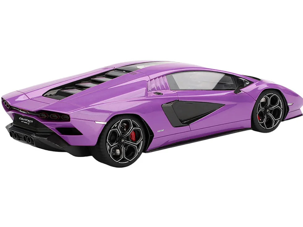 Lamborghini Countach LPI 800-4 Viola 30th Purple Metallic 1/18 Model Car by Top Speed