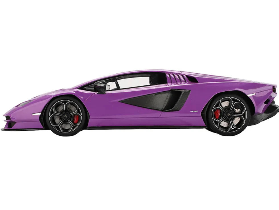Lamborghini Countach LPI 800-4 Viola 30th Purple Metallic 1/18 Model Car by Top Speed