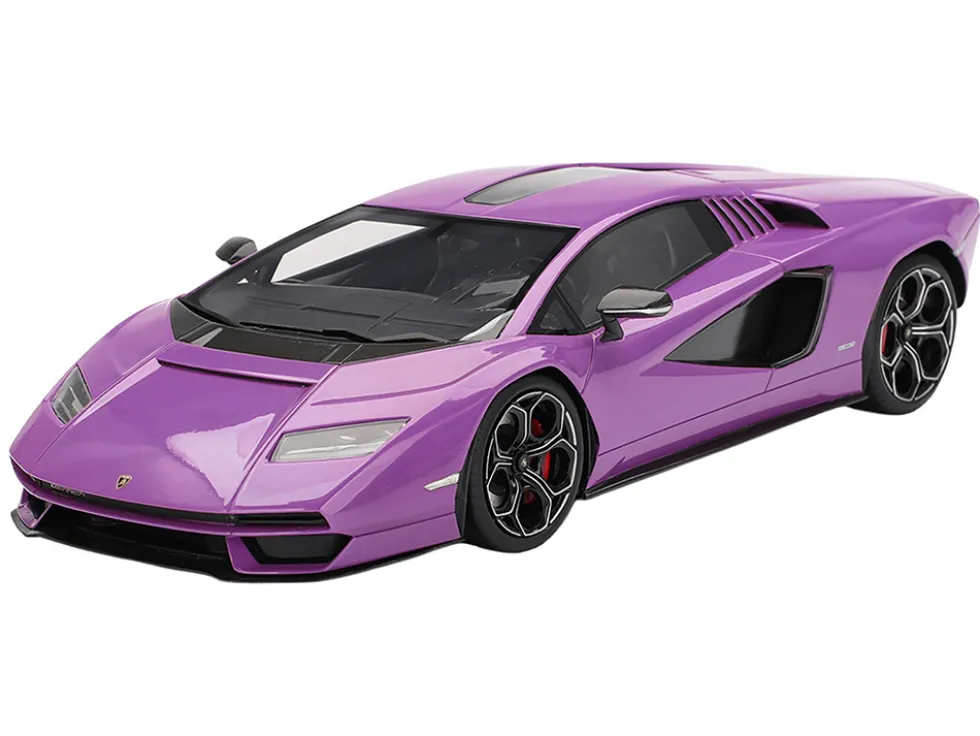 Lamborghini Countach LPI 800-4 Viola 30th Purple Metallic 1/18 Model Car by Top Speed