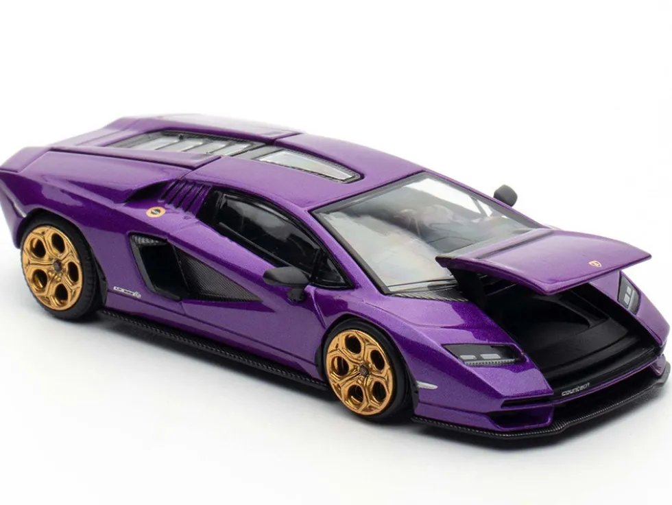 Lamborghini Countach LPI 800-4 Viola Pasifae Purple Metallic "Hong Kong Toycar Salon 2025" 1/64 Diecast Model Car by Pop Race