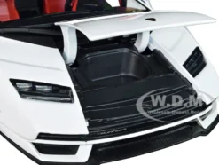 Lamborghini Countach LPI 800-4 White Black Accents Red Interior Special Edition 1/18 Diecast Model Car Maisto 31459