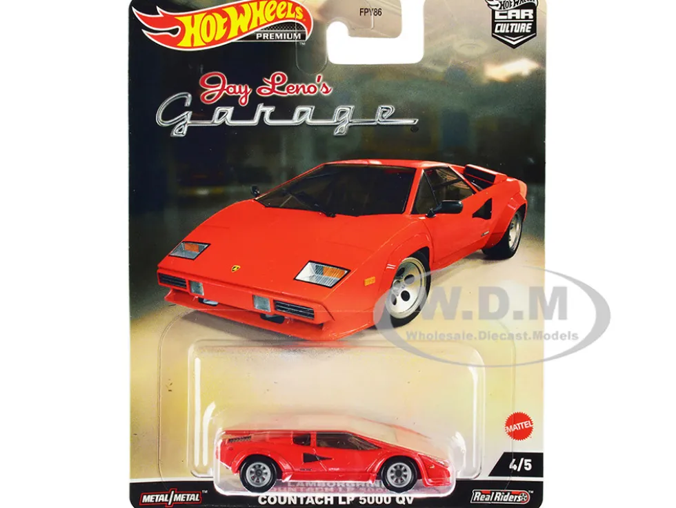 Lamborghini Countach LP 5000 QV Red Jay Leno’s Garage Diecast Model Car Hot Wheels HCK09