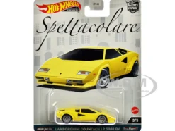 Lamborghini Countach LP 5000 QV Yellow "Spettacolare" Series Diecast Model Car by Hot Wheels