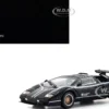 Lamborghini Countach LP 500R Black with White Interior 1/18 Diecast Model Car by Kyosho