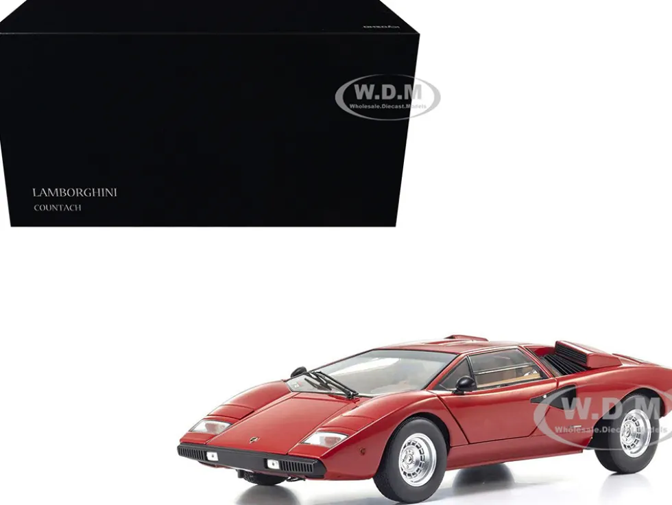 Lamborghini Countach LP 400 Red 1/18 Diecast Model Car by Kyosho