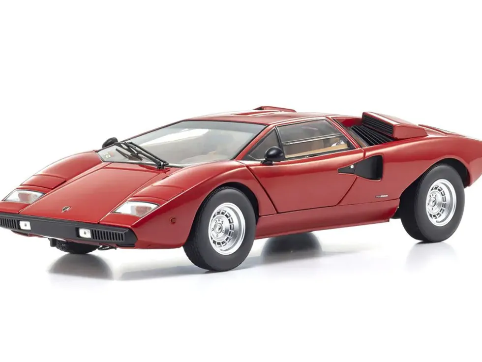 Lamborghini Countach LP 400 Red 1/18 Diecast Model Car by Kyosho