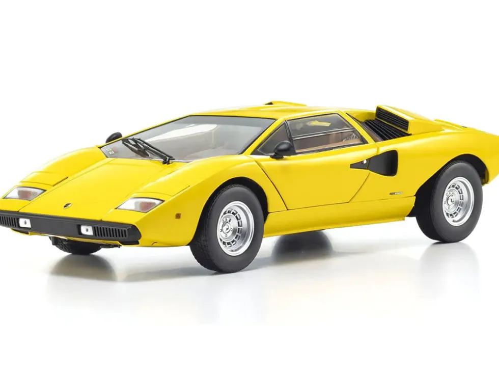 Lamborghini Countach LP 400 Yellow 1/18 Diecast Model Car by Kyosho