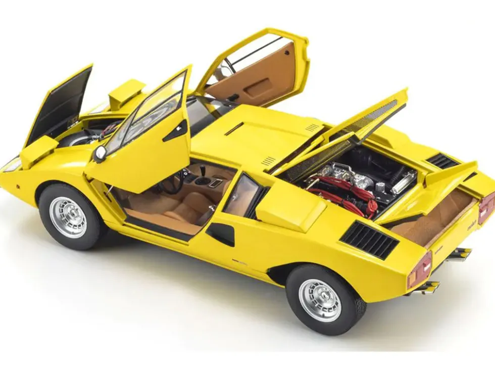 Lamborghini Countach LP 400 Yellow 1/18 Diecast Model Car by Kyosho