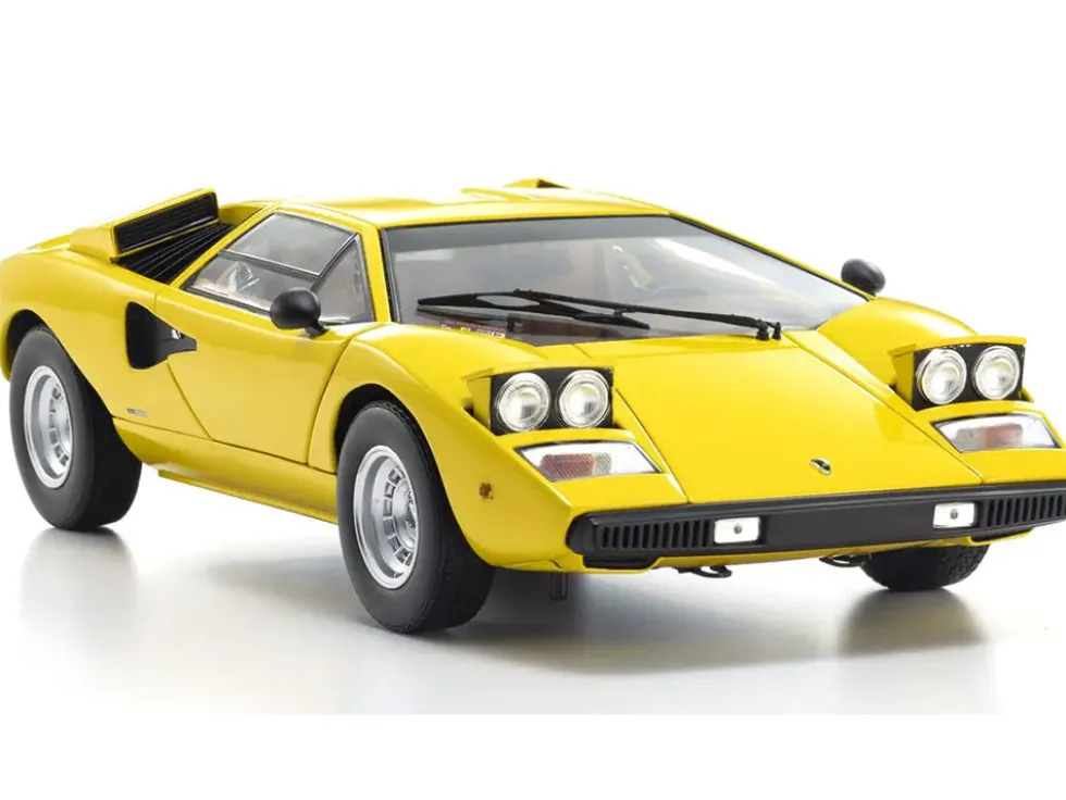 Lamborghini Countach LP 400 Yellow 1/18 Diecast Model Car by Kyosho