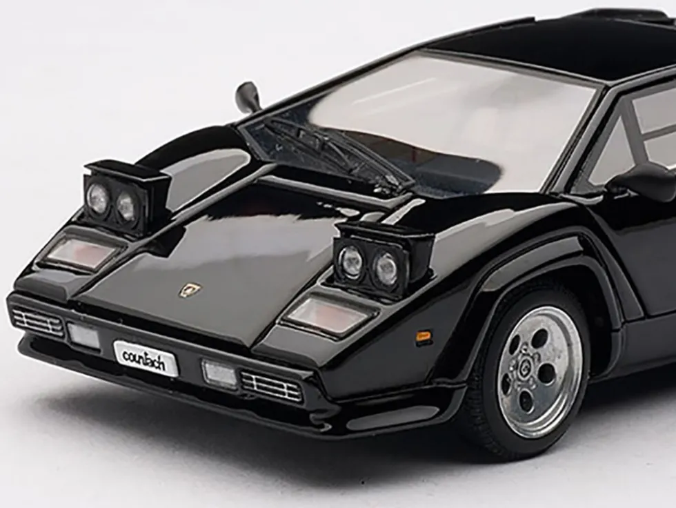 Lamborghini Countach 5000S Black 1/43 Diecast Model Car by Autoart