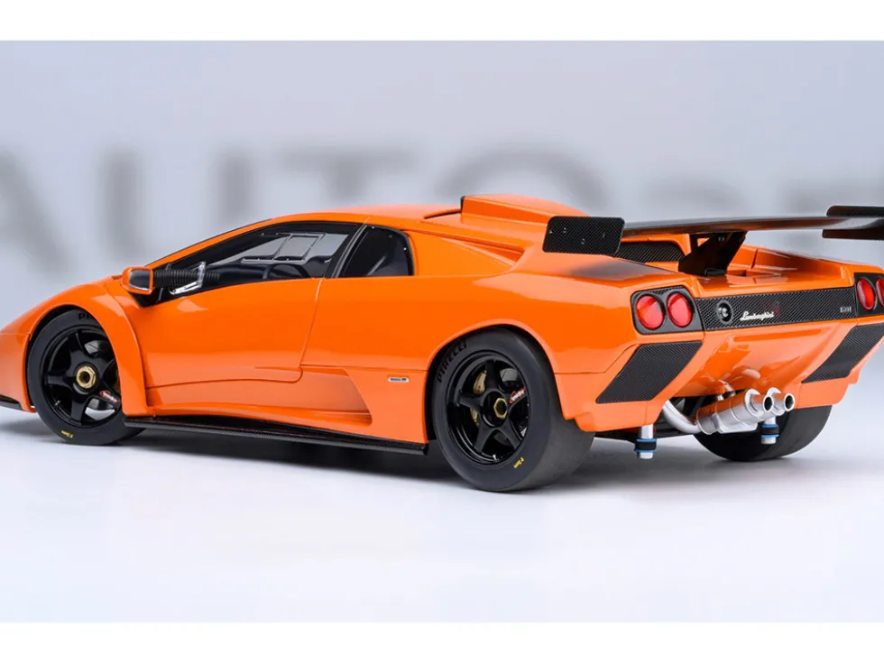 Lamborghini Diablo GTR Arancio Ishtar Orange 1/18 Model Car by Autoart