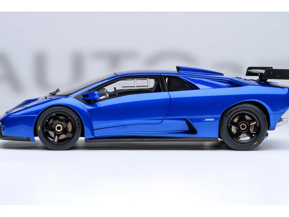 Lamborghini Diablo GTR Monterey Blue Metallic 1/18 Model Car by Autoart