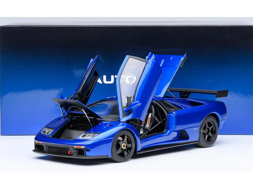Lamborghini Diablo GTR Monterey Blue Metallic 1/18 Model Car by Autoart
