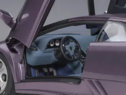 Lamborghini Diablo SE30 Jota Viola SE30 Purple Metallic Blue Interior 1/18 Model Car Autoart 79142