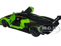 Lamborghini Essenza SCV12 #63 Green Metallic Black Squadra Corse Race Series 1/24 Diecast Model Car Bburago 28017