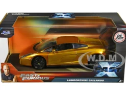 Lamborghini Gallardo Gold Metallic Fast X 2023 Movie Fast & Furious Series 1/24 Diecast Model Car Jada 34924